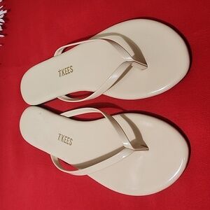 TKEES Glosses' Flip Flop Women's Beige Sandals